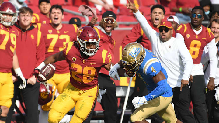 Nov 20, 2021; Los Angeles, California, USA;  Keaontay Ingram, USC Football