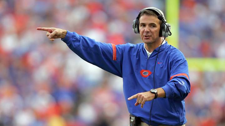Nov 26, 2005; Gainesville, FL, USA; Florida Gators head coach Urban Meyer on the sidelines during the first half against the Florida State Seminoles at Ben Hill Griffin Stadium in Gainesville, FL. Mandatory Credit: Jason Parkhurst-USA TODAY Sports Copyright © 2005 Jason Parkhurst Nov 26, 2005; Gainesville, FL, USA; Florida Gators head coach Urban Meyer on the sidelines during the first half against the Florida State Seminoles at Ben Hill Griffin Stadium in Gainesville, FL. Mandatory Credit: Jason Parkhurst-USA TODAY Sports Copyright © 2005 Jason Parkhurst
