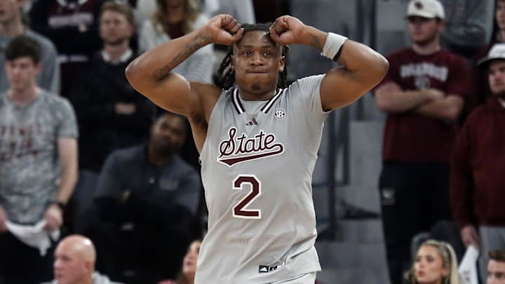 Mississippi State Bulldogs guard Ja’Borri McGhee (2) reacts during the second half against the Alabama Crimson Tide at Humphrey Coliseum. Mississippi State Bulldogs guard Ja’Borri McGhee (2) reacts during the second half against the Alabama Crimson Tide at Humphrey Coliseum.