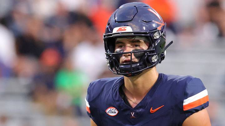Sep 11, 2026; Charlottesville, Virginia, USA; Virginia Cavaliers quarterback Beau Pribula (7) looks on during the first quarter against the Norfolk State Spartans at Scott Stadium. Mandatory Credit: Amber Searls-Imagn Images Sep 11, 2026; Charlottesville, Virginia, USA; Virginia Cavaliers quarterback Beau Pribula (7) looks on during the first quarter against the Norfolk State Spartans at Scott Stadium. Mandatory Credit: Amber Searls-Imagn Images