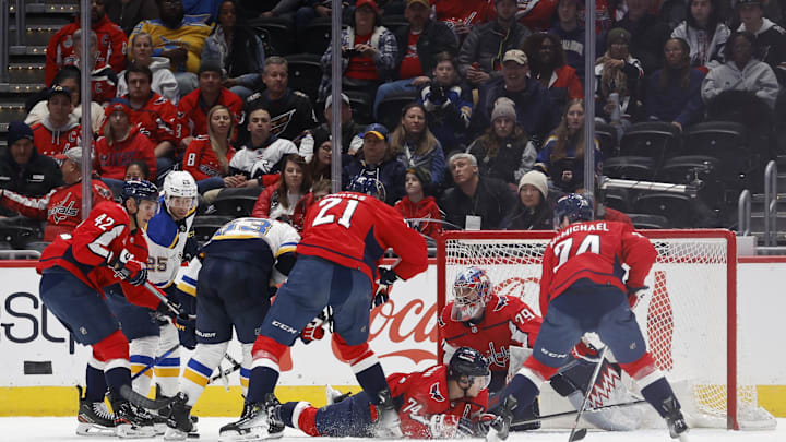 Charlie Lindgren, Washington Capitals Mandatory Credit: Geoff Burke-Imagn Images