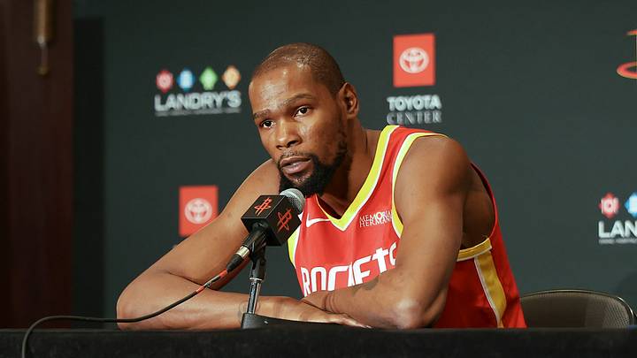 Sep 22, 2026; Houston, TX, USA; Houston Rockets forward Kevin Durant (7) is interviewed during media day at Hilton Americas hotel. Mandatory Credit: Troy Taormina-Imagn Images Sep 22, 2026; Houston, TX, USA; Houston Rockets forward Kevin Durant (7) is interviewed during media day at Hilton Americas hotel. Mandatory Credit: Troy Taormina-Imagn Images