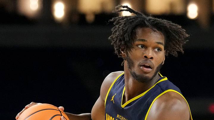 Michigan Wolverines forward Morez Johnson Jr. (21) 