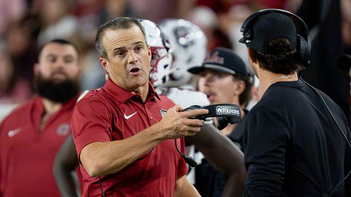 Sep 26, 2026; Tuscaloosa, AL, USA; South Carolina head coach Shane Beamer coaches his team against Alabama at Saban Field at Bryant Denny Stadium. Mandatory Credit: Gary Cosby Jr.-Tuscaloosa News Sep 26, 2026; Tuscaloosa, AL, USA; South Carolina head coach Shane Beamer coaches his team against Alabama at Saban Field at Bryant Denny Stadium. Mandatory Credit: Gary Cosby Jr.-Tuscaloosa News