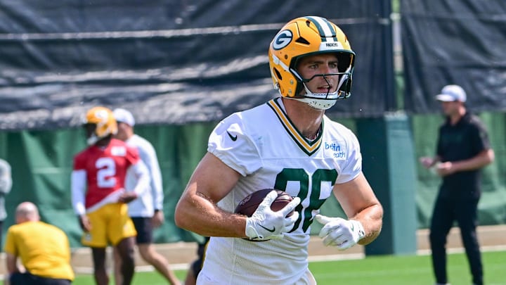 Green Bay Packers tight end John FitzPatrick (86) participates in the team's minicamp at Ray Nitschke Field. 
