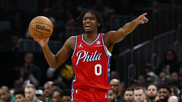 Philadelphia 76ers guard Tyrese Maxey.