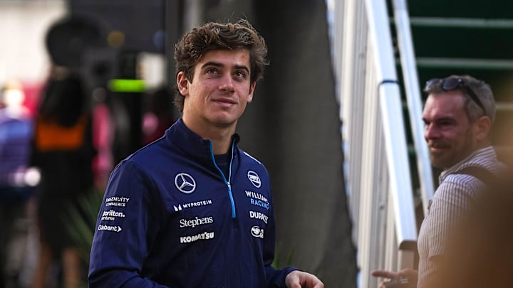 Williams Racing driver Franco Colapinto walks the paddock at the Formula 1 Pirelli United States Grand Prix at Circuit of the Americas on Friday, Oct. 18, 2024.