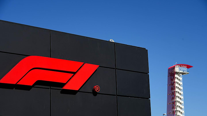 The COTA Tower is visible behind an F1 logo in the paddock area at Circuit of Americas on Thursday Oct. 19, 2023 ahead of the Formula 1 Lenovo United States Grand Prix on Sunday. The COTA Tower is visible behind an F1 logo in the paddock area at Circuit of Americas on Thursday Oct. 19, 2023 ahead of the Formula 1 Lenovo United States Grand Prix on Sunday.