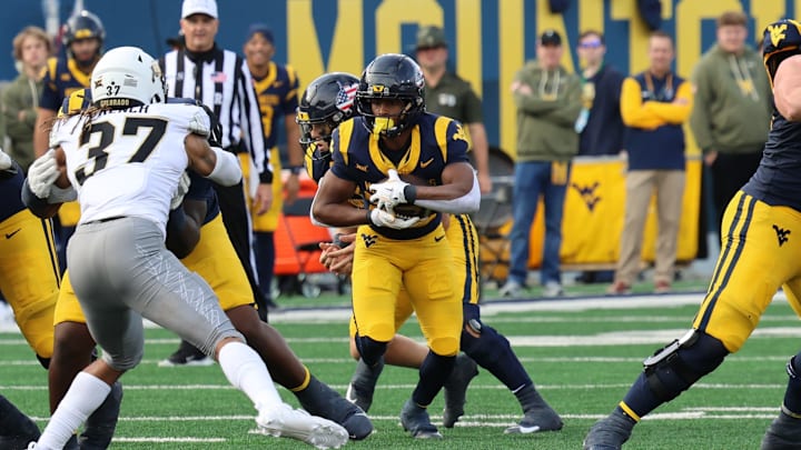 West Virginia University running back Diore Hubbard
