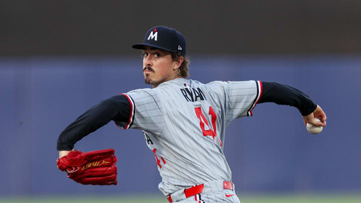 May 27, 2025; Tampa, Florida, USA; Minnesota Twins pitcher Joe Ryan (41) throws a pitch against the Tampa Bay Rays in the third inning at George M. Steinbrenner Field. Mandatory Credit: Nathan Ray Seebeck-Imagn Images May 27, 2025; Tampa, Florida, USA; Minnesota Twins pitcher Joe Ryan (41) throws a pitch against the Tampa Bay Rays in the third inning at George M. Steinbrenner Field. Mandatory Credit: Nathan Ray Seebeck-Imagn Images
