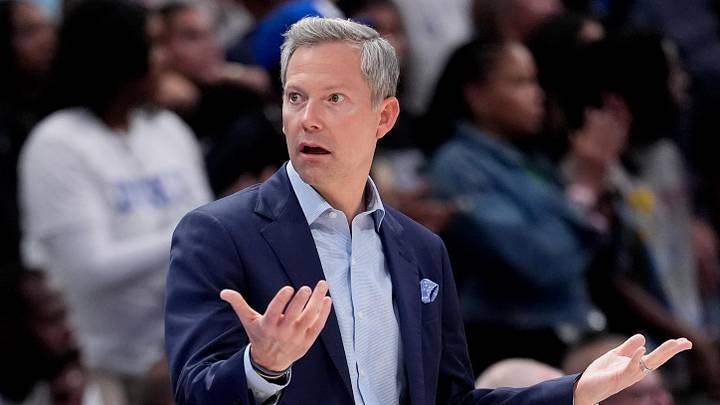 Mar 14, 2026; Charlotte, NC, USA; Virginia Cavaliers head coach Ryan Odom reacts after a play against the Duke Blue Devils during the men's ACC Conference Tournament Championship at Spectrum Center. Mandatory Credit: Jim Dedmon-Imagn Images Mar 14, 2026; Charlotte, NC, USA; Virginia Cavaliers head coach Ryan Odom reacts after a play against the Duke Blue Devils during the men's ACC Conference Tournament Championship at Spectrum Center. Mandatory Credit: Jim Dedmon-Imagn Images