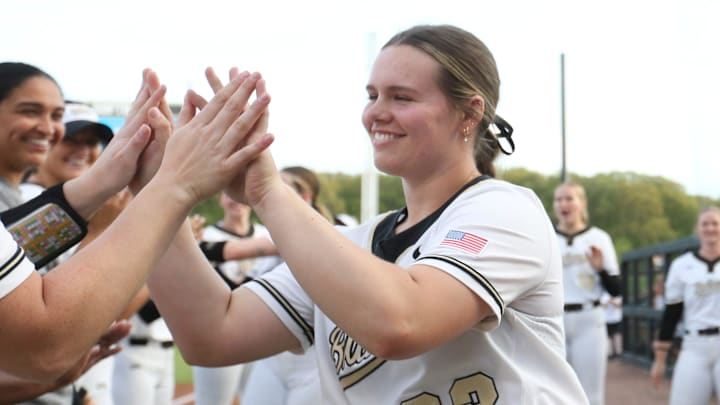 Purdue Boilermakers starting pitcher/relief pitcher Julia Gossett (33).