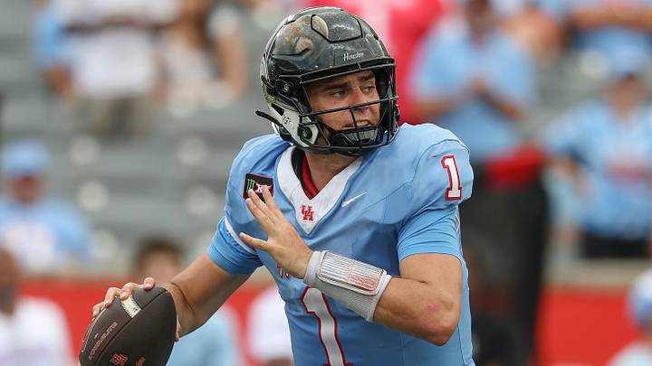 Houston QB Conner Weigman rolls out of the pocket during the game against UCF. Mandatory Credit: Troy Taormina-Imagn Images Houston QB Conner Weigman rolls out of the pocket during the game against UCF. Mandatory Credit: Troy Taormina-Imagn Images