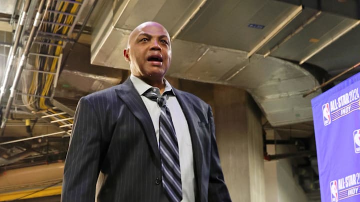 Feb 18, 2024; Indianapolis, Indiana, USA; NBA former player Charles Barkley arrives before the 73rd