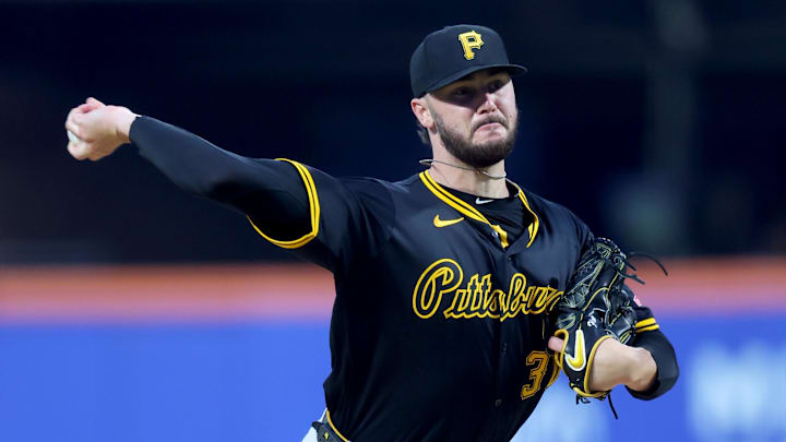 May 12, 2025; New York City, New York, USA; Pittsburgh Pirates starting pitcher Paul Skenes (30) pitches against the New York Mets during the third inning at Citi Field. Mandatory Credit: Brad Penner-Imagn Images May 12, 2025; New York City, New York, USA; Pittsburgh Pirates starting pitcher Paul Skenes (30) pitches against the New York Mets during the third inning at Citi Field. Mandatory Credit: Brad Penner-Imagn Images