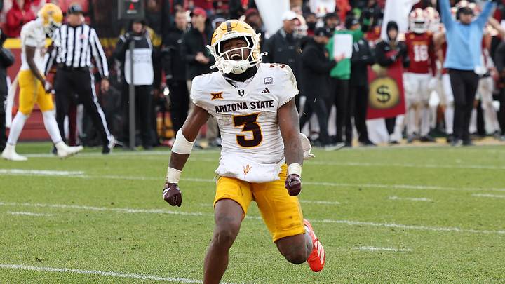 Arizona State Sun Devils running back Raleek Brown celebrates. Arizona State Sun Devils running back Raleek Brown celebrates.