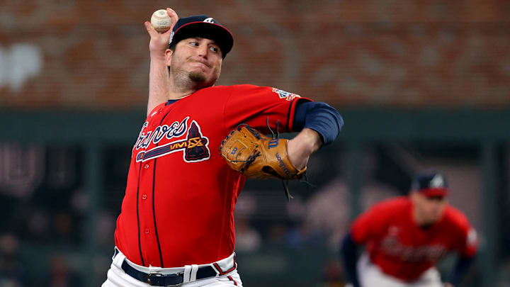 Luke Jackson fue uno de los relevistas de los Bravos en el tercer juego de la Serie Mundial 