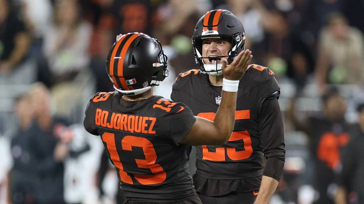 Oct 1, 2026; Cleveland, Ohio, USA; Cleveland Browns center Luke Wypler (56) reacts after making a field goal against the Pittsburgh Steelers in the fourth quarter at Huntington Bank Field. Mandatory Credit: Scott Galvin-Imagn Images Oct 1, 2026; Cleveland, Ohio, USA; Cleveland Browns center Luke Wypler (56) reacts after making a field goal against the Pittsburgh Steelers in the fourth quarter at Huntington Bank Field. Mandatory Credit: Scott Galvin-Imagn Images