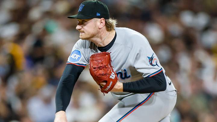 Miami Marlins relief pitcher Josh Ekness. Credit: David Frerker-Imagn Images Miami Marlins relief pitcher Josh Ekness. Credit: David Frerker-Imagn Images