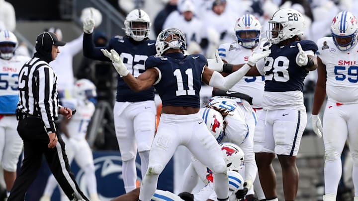 Abdul Carter (11) is expected to go in the first three picks of Thursday’s NFL draft.