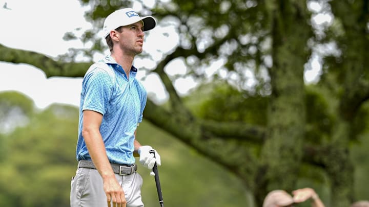 Alex Smalley made five birdies and an eagle to post a 67 in the first round of the 2025 PGA Championship at Quail Hollow. 