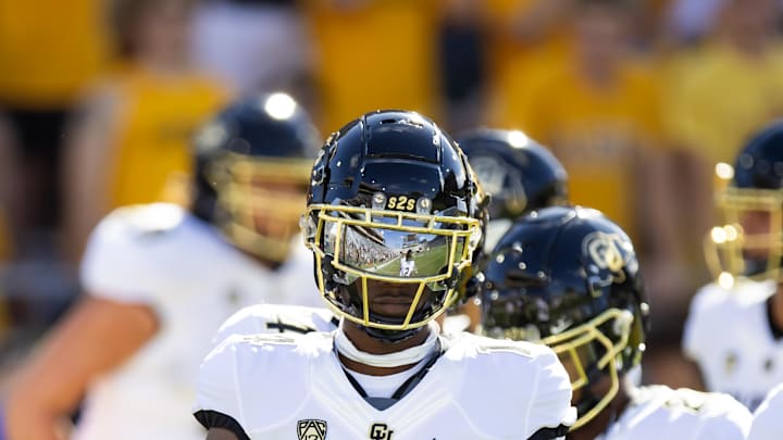 Oct 7, 2023; Tempe, Arizona, USA; Colorado Buffaloes wide receiver Omarion Miller (14) against the Arizona State Sun Devils at Mountain America Stadium. Mandatory Credit: Mark J. Rebilas-Imagn Images