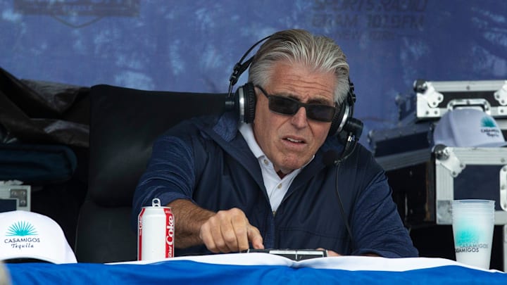 People attend the WFAN's Mike Francesa Summer Send-Off show at Bar Anticipation in Lake Como, NJ on August 23, 2019.

Bara190823t