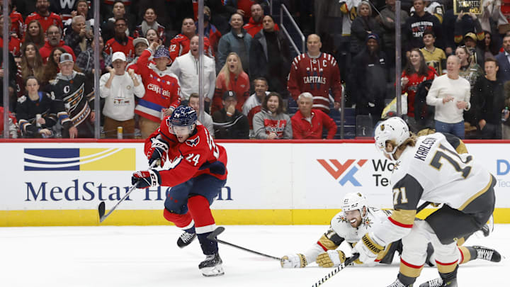 Connor McMichael, Washington Capitals Mandatory Credit: Geoff Burke-Imagn Images