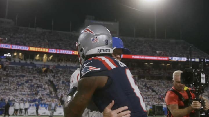 Diggs shared a hug with coach Sean McDermott, too.