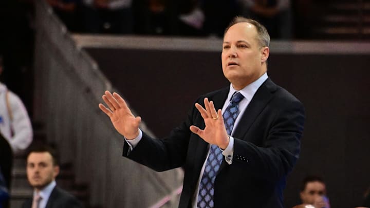 Feb 18, 2023; Los Angeles, California, USA; California Golden Bears head coach Mark Fox in a Feb 18, 2023; Los Angeles, California, USA; California Golden Bears head coach Mark Fox in a