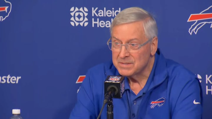 Team owner Terry Pegula and GM Brandon Beane spoke to the press on Wednesday morning.