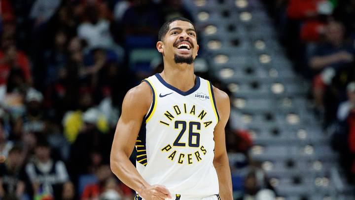 Oct 21, 2026; New Orleans, Louisiana, USA; Indiana Pacers guard Ben Sheppard (26) reacts to a violation against him for a kick ball against New Orleans Pelicans during the first half at Smoothie King Center. Mandatory Credit: Stephen Lew-Imagn Images Oct 21, 2026; New Orleans, Louisiana, USA; Indiana Pacers guard Ben Sheppard (26) reacts to a violation against him for a kick ball against New Orleans Pelicans during the first half at Smoothie King Center. Mandatory Credit: Stephen Lew-Imagn Images