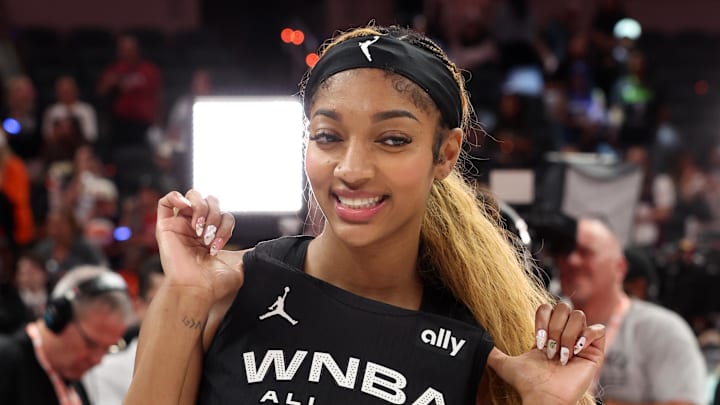 Angel Reese at the WNBA All-Star game over the weekend. 