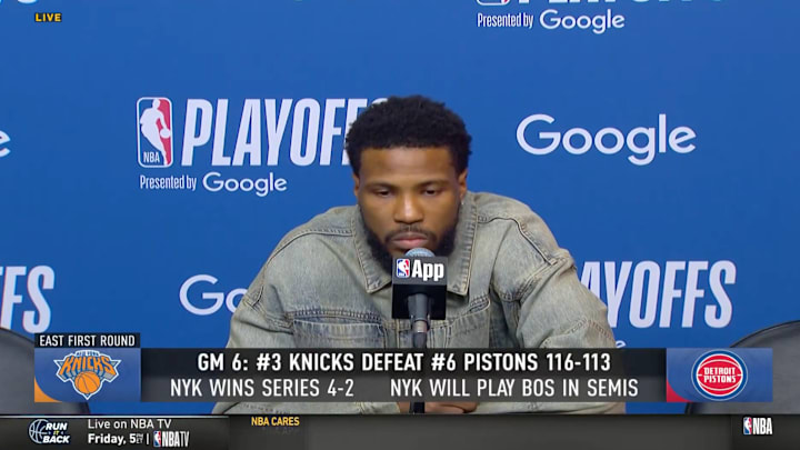 Detroit Pistons' Malik Beasley on May 1, 2025.