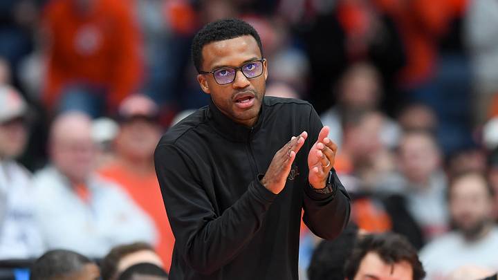 Jan 24, 2026; Syracuse, New York, USA; Miami Hurricanes head coach Jai Lucas looks on during the first half against the Syracuse Orange at the JMA Wireless Dome. Mandatory Credit: Rich Barnes-Imagn Images Jan 24, 2026; Syracuse, New York, USA; Miami Hurricanes head coach Jai Lucas looks on during the first half against the Syracuse Orange at the JMA Wireless Dome. Mandatory Credit: Rich Barnes-Imagn Images