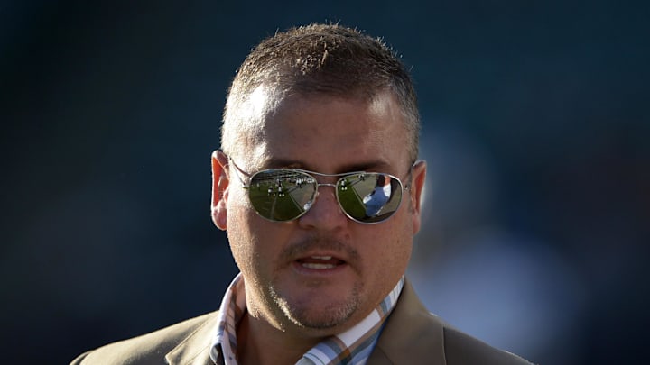Aug 15, 2014; Oakland, CA, USA; Detroit Lions senior personnel executive Brian Xanders during the game against the Oakland Raiders at O.co Coliseum. Mandatory Credit: Kirby Lee-Imagn Images
Aug 15, 2014; Oakland, CA, USA; Detroit Lions senior personnel executive Brian Xanders during the game against the Oakland Raiders at O.co Coliseum. Mandatory Credit: Kirby Lee-Imagn Images