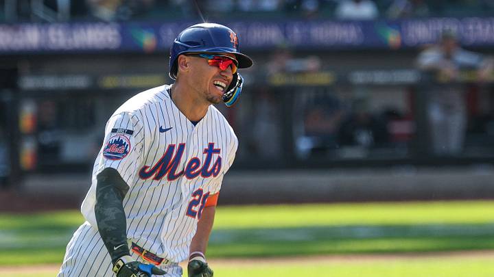 May 17, 2026; New York City, New York, USA; New York Mets center fielder Tyrone Taylor (28) reacts after hitting a three run home run during the ninth inning against the New York Yankees at Citi Field. Mandatory Credit: Vincent Carchietta-Imagn Images May 17, 2026; New York City, New York, USA; New York Mets center fielder Tyrone Taylor (28) reacts after hitting a three run home run during the ninth inning against the New York Yankees at Citi Field. Mandatory Credit: Vincent Carchietta-Imagn Images