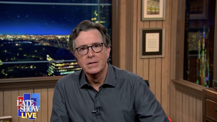 The Late Show with Stephen Colbert during Wednesday's August 26, 2020 show. The Late Show will broadcast LIVE during the Republican National Convention. Photo: Best Possible Screen Grab/CBS 2020 CBS Broadcasting Inc. All Rights Reserved.