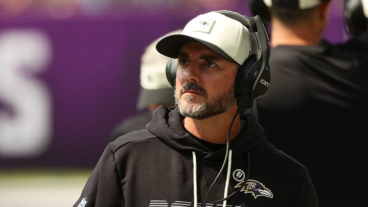 Aug 22, 2026; Minneapolis, Minnesota, USA; Baltimore Ravens head coach Jesse Minter looks on during the second half against the Minnesota Vikings at U.S. Bank Stadium. Mandatory Credit: Matt Krohn-Imagn Images Aug 22, 2026; Minneapolis, Minnesota, USA; Baltimore Ravens head coach Jesse Minter looks on during the second half against the Minnesota Vikings at U.S. Bank Stadium. Mandatory Credit: Matt Krohn-Imagn Images