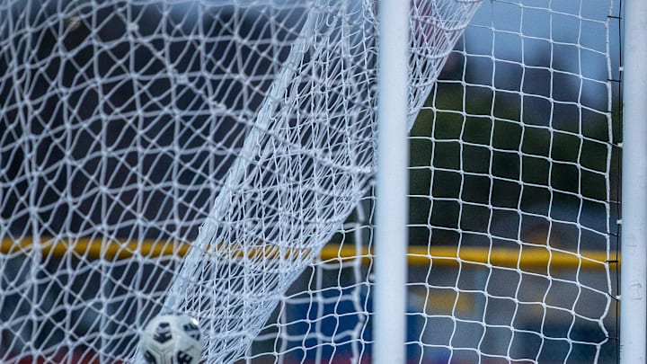 Stevens Point Area Senior High senior Sophia Smith (96) reacts as the ball hits net during the conference soccer game at Wausau West High School in Wausau, Wisconsin on Thursday, May 1, 2025. Wausau West won 4-1.