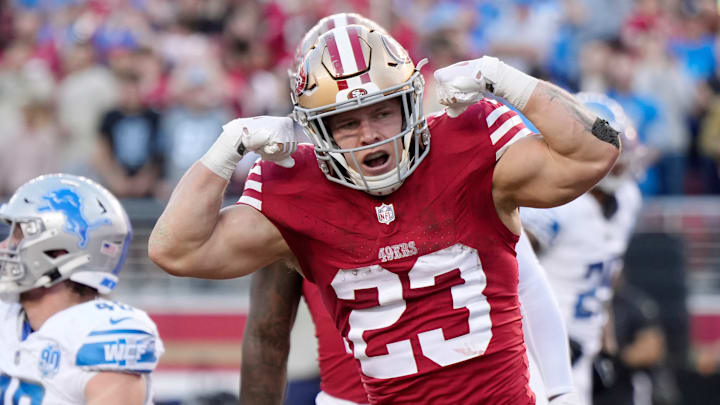 San Francisco 49ers running back Chrisian McCaffrey (23)