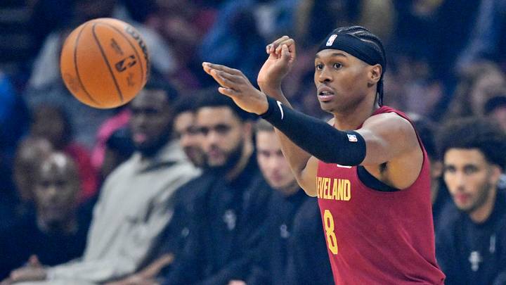 Oct 28, 2026; Cleveland, Ohio, USA; Cleveland Cavaliers forward Peyton Watson (8) throws a pass in the first quarter against the Washington Wizards at Rocket Arena. Mandatory Credit: David Richard-Imagn Images Oct 28, 2026; Cleveland, Ohio, USA; Cleveland Cavaliers forward Peyton Watson (8) throws a pass in the first quarter against the Washington Wizards at Rocket Arena. Mandatory Credit: David Richard-Imagn Images