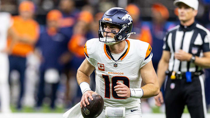 Denver Broncos quarterback Bo Nix is a streaming QB option in fantasy football this week. 