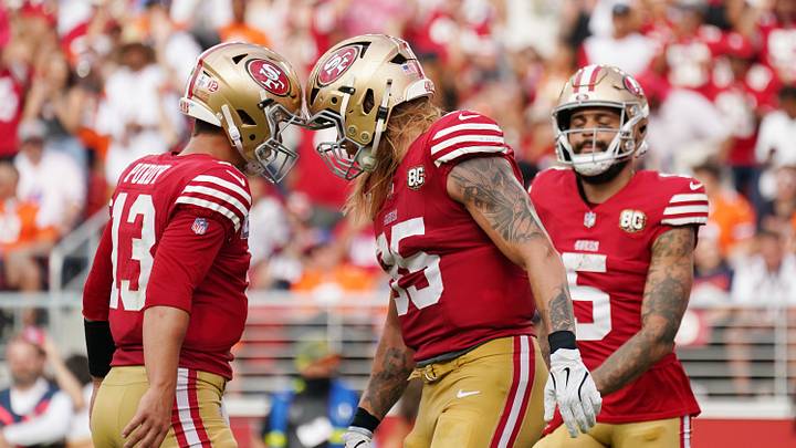 The San Francisco 49ers and quarterback Brock Purdy are underdogs in Week 5. The San Francisco 49ers and quarterback Brock Purdy are underdogs in Week 5.
