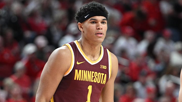 Mar 1, 2025; Lincoln, Nebraska, USA; Minnesota Golden Gophers guard Isaac Asuma (1) against the Nebraska Cornhuskers during the second half at Pinnacle Bank Arena. Mandatory Credit: Steven Branscombe-Imagn Images Mar 1, 2025; Lincoln, Nebraska, USA; Minnesota Golden Gophers guard Isaac Asuma (1) against the Nebraska Cornhuskers during the second half at Pinnacle Bank Arena. Mandatory Credit: Steven Branscombe-Imagn Images