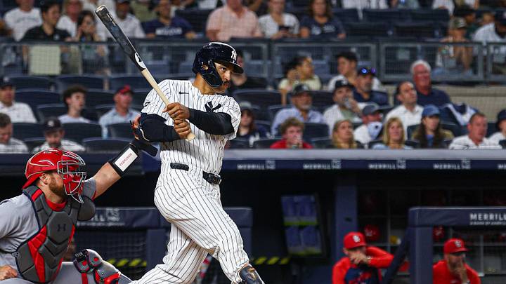 Trent Grisham's slump has severely hurt the top of the New York Yankees' lineup. Trent Grisham's slump has severely hurt the top of the New York Yankees' lineup.