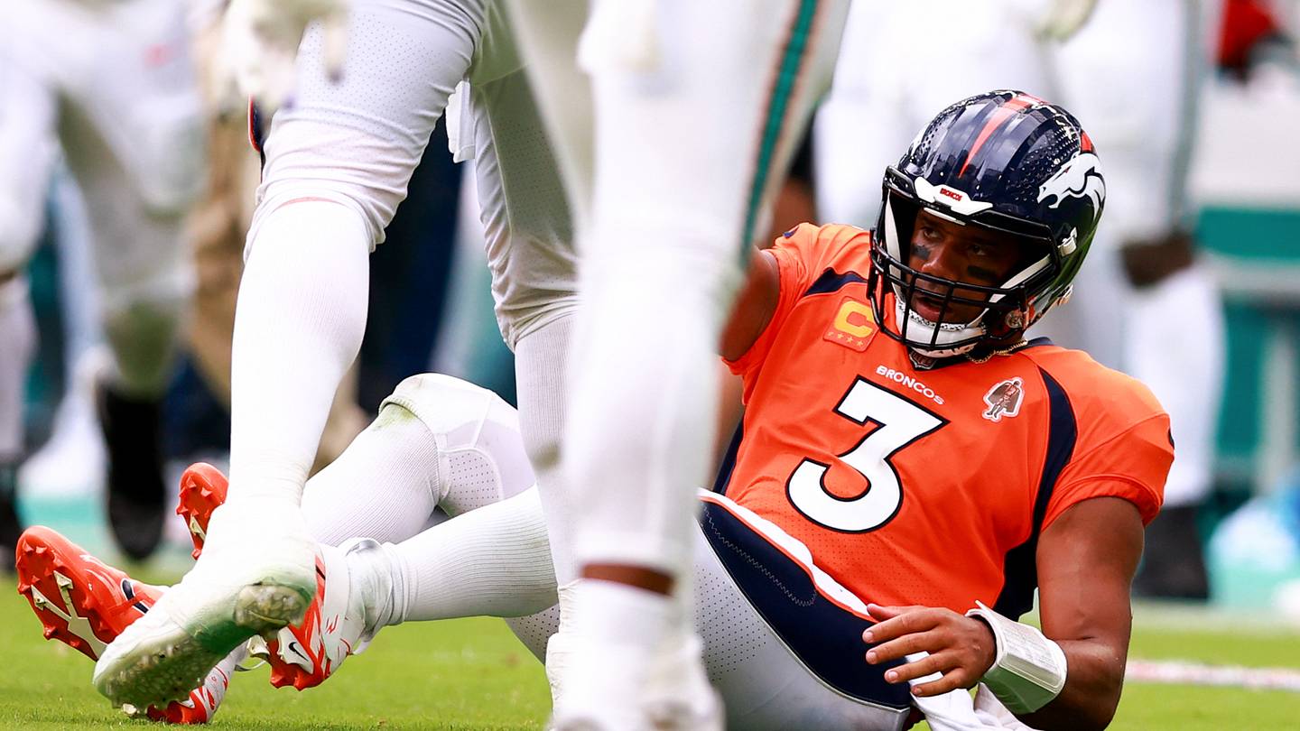 Russell Wilson takes one final hit on his way out of Denver