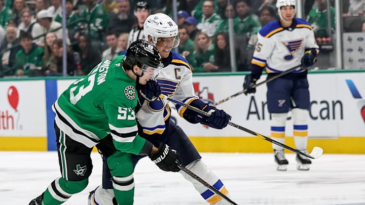 NHL: MAR 02 Blues at Stars NHL: MAR 02 Blues at Stars