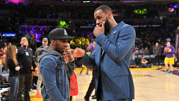 Celebrities At The Los Angeles Lakers Game