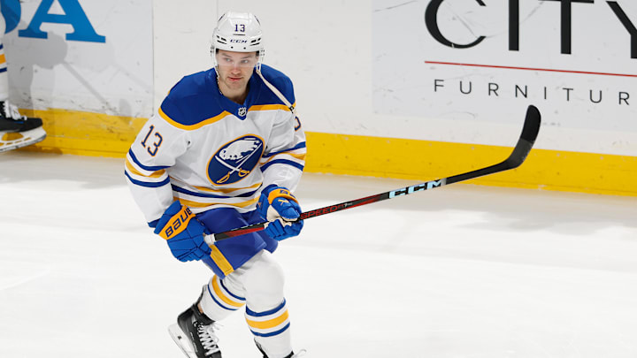 Josh Norris (13) during warmups against the Florida Panthers